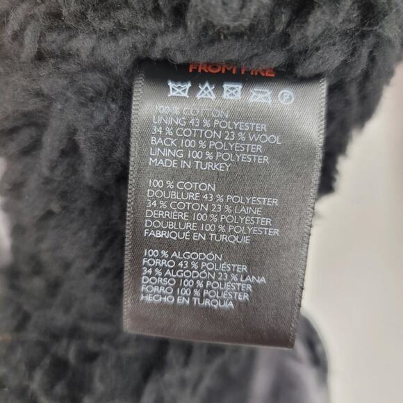 BDG  Fleece Lined Full Zip Utility Denim Cotton Jacket In Black Size Small - Picture 4 of 5